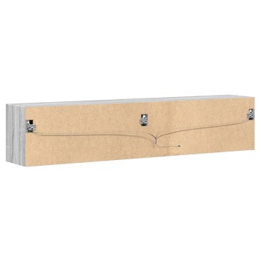 vidaXL Έπιπλο Τοίχου Τηλεόρασης με LED Γκρι Sonoma 180x31x38cm