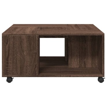 vidaXL Τραπεζάκι Σαλονιού Καφέ Δρυς 80x80x40cm από Επεξεργ. Ξύλο 1 τεμ.