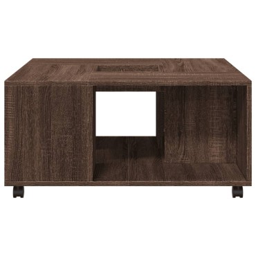 vidaXL Τραπεζάκι Σαλονιού Καφέ Δρυς 80x80x40cm από Επεξεργ. Ξύλο 1 τεμ.