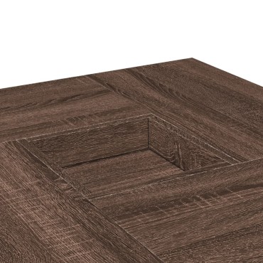 vidaXL Τραπεζάκι Σαλονιού Καφέ Δρυς 80x80x40cm από Επεξεργ. Ξύλο 1 τεμ.