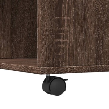 vidaXL Τραπεζάκι Σαλονιού Καφέ Δρυς 80x80x40cm από Επεξεργ. Ξύλο 1 τεμ.