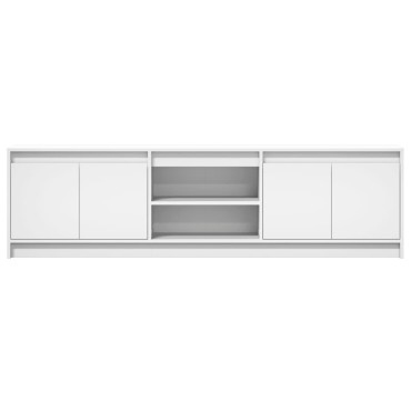 vidaXL Έπιπλο Τηλεόρασης με LED Λευκό 180x34x50cm από Επεξ. Ξύλο
