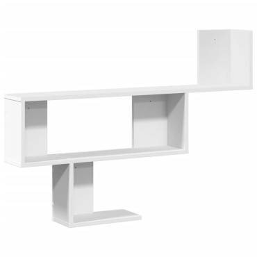 vidaXL Ράφι Τοίχου Λευκό 100x15x70cm από Επεξεργασμένο Ξύλο 1 τεμ.