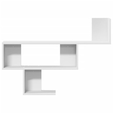 vidaXL Ράφι Τοίχου Λευκό 100x15x70cm από Επεξεργασμένο Ξύλο 1 τεμ.