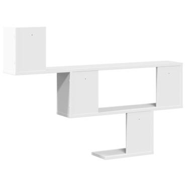 vidaXL Ράφι Τοίχου Λευκό 100x15x70cm από Επεξεργασμένο Ξύλο 1 τεμ.