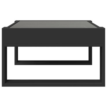 vidaXL Τραπεζάκι Σαλονιού Infinity LED Μαύρο 70x53x30cm 1 τεμ.