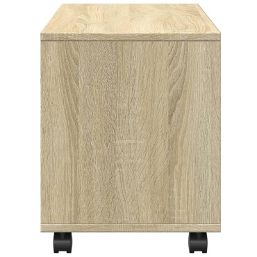 vidaXL Ντουλάπι Τροχήλατο Sonoma Δρυς 72x33x42,5cm Επεξ. Ξύλο 1 τεμ.