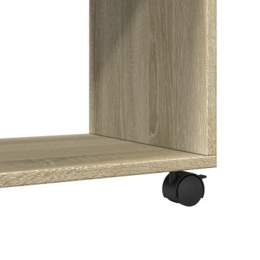 vidaXL Ντουλάπι Τροχήλατο Sonoma Δρυς 72x33x42,5cm Επεξ. Ξύλο 1 τεμ.
