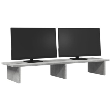 vidaXL Βάση Οθόνης Γκρι Σκυρ. 100x27x15 εκ. Επεξεργ. Ξύλο
