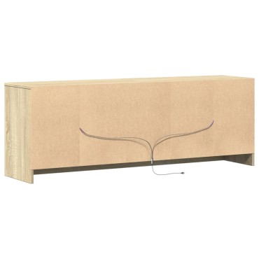 vidaXL Έπιπλο Τηλεόρασης με LED Sonoma Δρυς 139,5x34x50cm Επεξ. Ξύλο