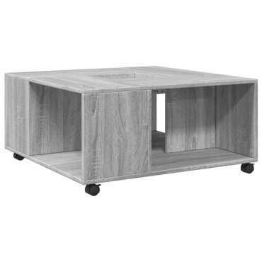 vidaXL Τραπεζάκι Σαλονιού Γκρι Sonoma 80x80x40cm Επεξεργασμένο Ξύλο 1 τεμ.