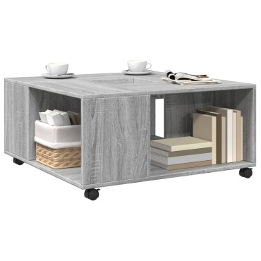 vidaXL Τραπεζάκι Σαλονιού Γκρι Sonoma 80x80x40cm Επεξεργασμένο Ξύλο 1 τεμ.