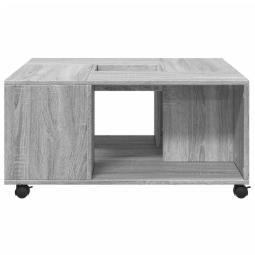 vidaXL Τραπεζάκι Σαλονιού Γκρι Sonoma 80x80x40cm Επεξεργασμένο Ξύλο 1 τεμ.