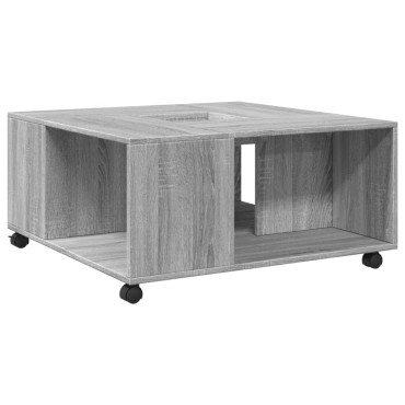 vidaXL Τραπεζάκι Σαλονιού Γκρι Sonoma 80x80x40cm Επεξεργασμένο Ξύλο 1 τεμ.
