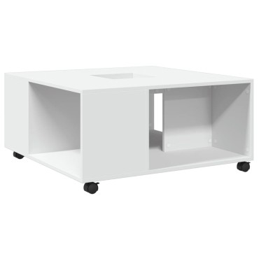 vidaXL Τραπεζάκι Σαλονιού Λευκό 80x80x40cm από Επεξεργασμένο Ξύλο 1 τεμ.