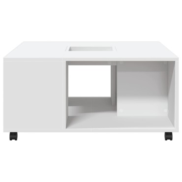 vidaXL Τραπεζάκι Σαλονιού Λευκό 80x80x40cm από Επεξεργασμένο Ξύλο 1 τεμ.