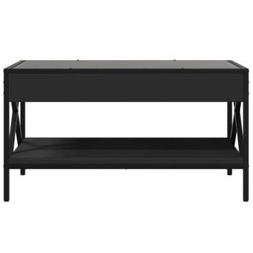 vidaXL Τραπεζάκι Σαλονιού Infinity LED Μαύρο 70x50x38cm 1 τεμ.