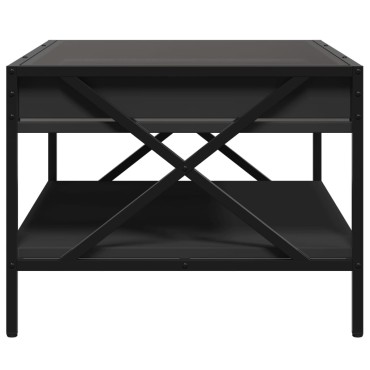 vidaXL Τραπεζάκι Σαλονιού Infinity LED Μαύρο 70x50x38cm 1 τεμ.