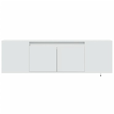 vidaXL Έπιπλο Τοίχου Τηλεόρασης με LED Λευκό 135x31x39,5cm