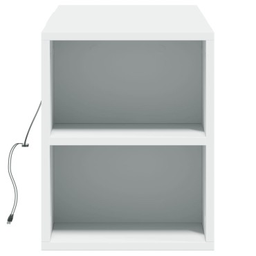 vidaXL Έπιπλο Τοίχου Τηλεόρασης με LED Λευκό 135x31x39,5cm