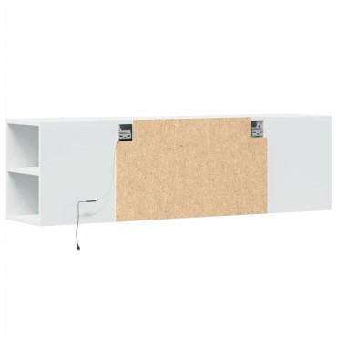 vidaXL Έπιπλο Τοίχου Τηλεόρασης με LED Λευκό 135x31x39,5cm