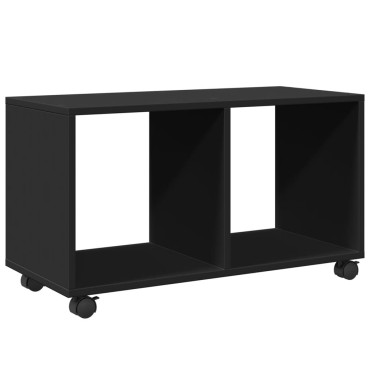 vidaXL Ντουλάπι Τροχήλατο Μαύρο 72x33x42,5cm από Επεξ. Ξύλο 1 τεμ.