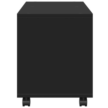 vidaXL Ντουλάπι Τροχήλατο Μαύρο 72x33x42,5cm από Επεξ. Ξύλο 1 τεμ.