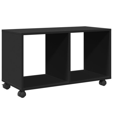 vidaXL Ντουλάπι Τροχήλατο Μαύρο 72x33x42,5cm από Επεξ. Ξύλο 1 τεμ.