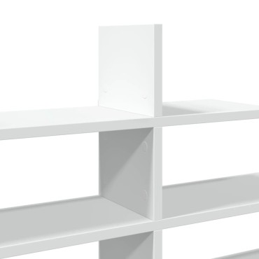 vidaXL Ράφι Τοίχου Λευκό 124,5x18x60,5cm από Επεξεργασμένο Ξύλο 1 τεμ.