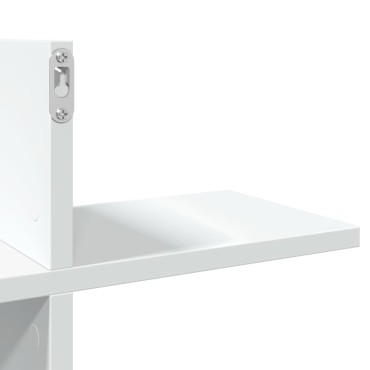 vidaXL Ράφι Τοίχου Λευκό 124,5x18x60,5cm από Επεξεργασμένο Ξύλο 1 τεμ.