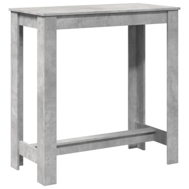 vidaXL Τραπέζι Μπαρ Γκρι Σκυροδέματος 102x50x103,5cm Επεξεργ. Ξύλο 1 τεμ.