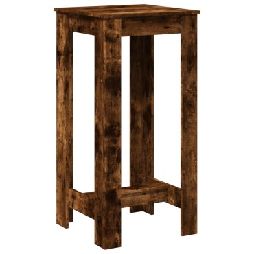 vidaXL Τραπέζι Μπαρ Καπνιστή Δρυς 51x50x103,5cm Επεξ. Ξύλο 1 τεμ.