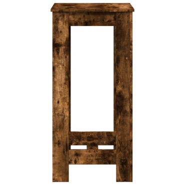 vidaXL Τραπέζι Μπαρ Καπνιστή Δρυς 51x50x103,5cm Επεξ. Ξύλο 1 τεμ.