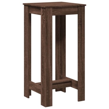 vidaXL Τραπέζι Μπαρ Καφέ Δρυς 51x50x103,5cm Επεξ. Ξύλο 1 τεμ.