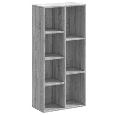 vidaXL Βιβλιοθήκη Γκρι Sonoma 50x25x105cm από Επεξεργ. Ξύλο 1 τεμ.