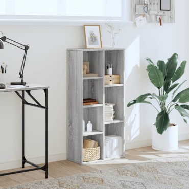 vidaXL Βιβλιοθήκη Γκρι Sonoma 50x25x105cm από Επεξεργ. Ξύλο 1 τεμ.