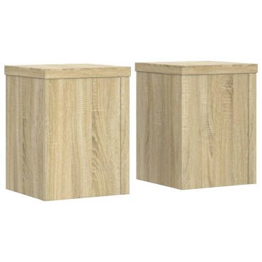 vidaXL Βάσεις Φυτών 2 Τεμ. Sonoma Δρυς 15x15x20 εκ. Επεξεργασμένο Ξύλο