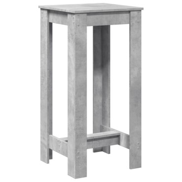 vidaXL Τραπέζι Μπαρ Γκρι Σκυροδέματος 51x50x103,5cm Επεξ. Ξύλο 1 τεμ.