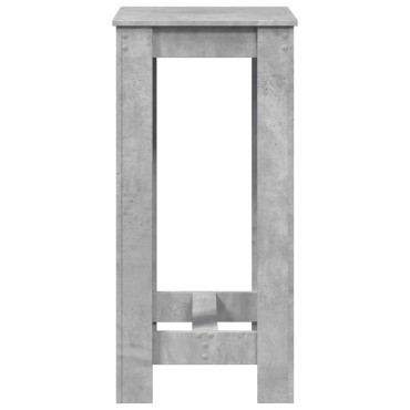 vidaXL Τραπέζι Μπαρ Γκρι Σκυροδέματος 51x50x103,5cm Επεξ. Ξύλο 1 τεμ.