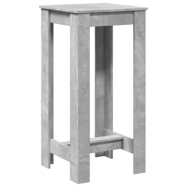 vidaXL Τραπέζι Μπαρ Γκρι Σκυροδέματος 51x50x103,5cm Επεξ. Ξύλο 1 τεμ.