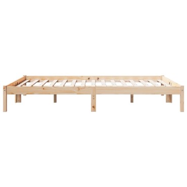 vidaXL Πλαίσιο Κρεβατιού Μακρύ Χωρίς Στρώμα 140x220cm Μασίφ Πεύκο 1 τεμ. - Διπλό