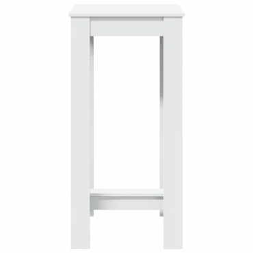 vidaXL Τραπέζι Μπαρ Λευκό 51x50x103,5cm Επεξ. Ξύλο 1 τεμ.