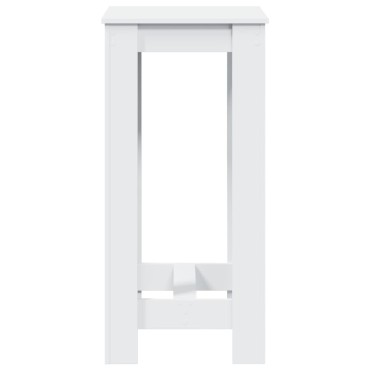 vidaXL Τραπέζι Μπαρ Λευκό 51x50x103,5cm Επεξ. Ξύλο 1 τεμ.