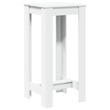vidaXL Τραπέζι Μπαρ Λευκό 51x50x103,5cm Επεξ. Ξύλο 1 τεμ.