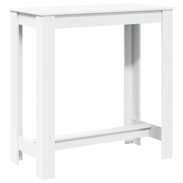 vidaXL Τραπέζι Μπαρ Λευκό 102x50x103,5cm Επεξεργ. Ξύλο 1 τεμ.