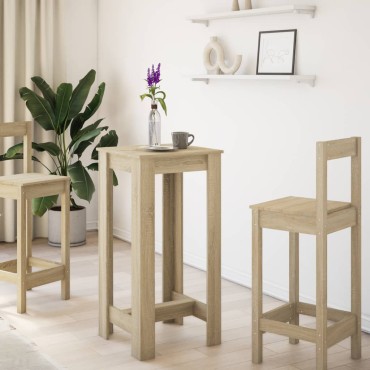 vidaXL Τραπέζι Μπαρ Sonoma Δρυς 51x50x103,5cm Επεξ. Ξύλο 1 τεμ.