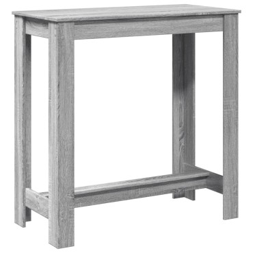 vidaXL Τραπέζι Μπαρ Γκρι Sonoma 102x50x103,5cm Επεξεργ. Ξύλο 1 τεμ.