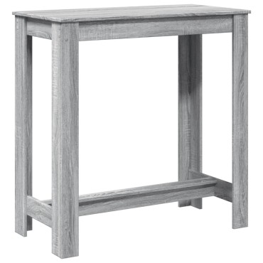 vidaXL Τραπέζι Μπαρ Γκρι Sonoma 102x50x103,5cm Επεξεργ. Ξύλο 1 τεμ.