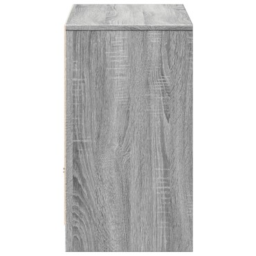 vidaXL Έπιπλο Τηλεόρασης με LED Γκρι Sonoma 91x34x61cm Επεξ. Ξύλο