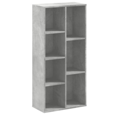 vidaXL Βιβλιοθήκη Γκρι Σκυροδέματος 50x25x105cm Επεξεργ. Ξύλο 1 τεμ.